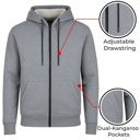Black (Classic) XL Men’s Fleece-Lined Full-Zip Hoodie (S-3XL)